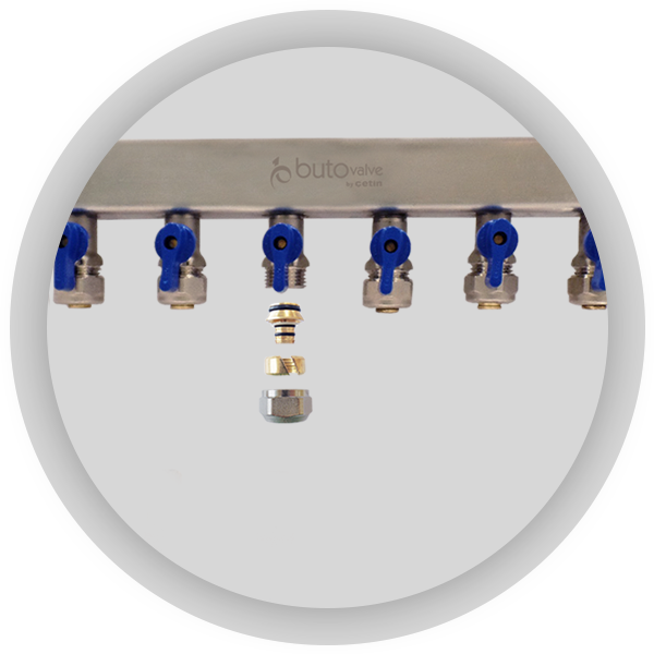 Mavi Mini vanalı Kollektör